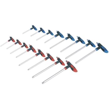 Sealey 16 Piece T Handle Torx and Hexagon Allen Key Set