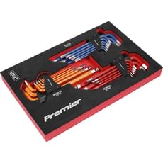 Sealey 27 Piece Hex Key Set in Foam Module Tray
