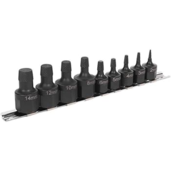 Sealey 9 Piece Stud and Bolt Extractor Set