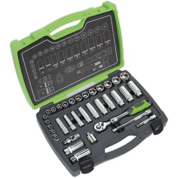 Sealey 34 Piece 3/8" Drive Hexagon WallDrive Socket Set