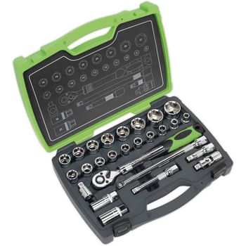 Sealey 26 Piece 1/2" Drive Hexagon WallDrive Socket Set