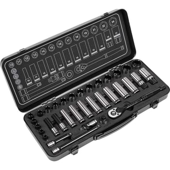 Sealey Black Series 34 Piece 3/8" Drive WallDrive Socket Set