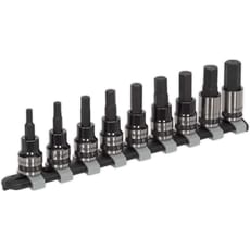 Sealey 9 Piece 3/8 Drive Hex Socket Bit Set Metric Sealey 9 Piece 3/8 Drive Hex Socket Bit Set Metric