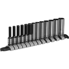 Sealey Black Series 13 Piece 1/4" Drive Deep Hexagon Socket Set