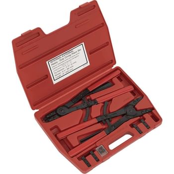 Sealey Heavy Duty Circlip Plier and Interchangeable Tip Set