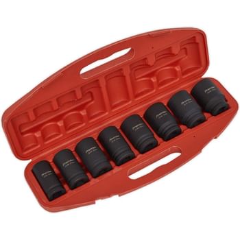 Sealey 8 Piece 3/4" Drive Deep Impact Socket Set Metric