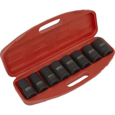 Sealey 8 Piece 1" Drive Deep Impact Socket Set Metric