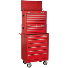 Sealey American Pro 14 Drawer Roller Cabinet, Mid and Top Tool Chest