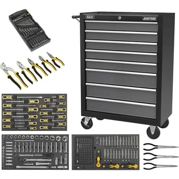 Sealey 136 Piece Hand Tool Kit in 8 Drawer Roller Cabinet