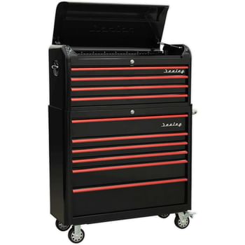 Sealey Premier Retro Style Wide 10 Drawer Roller Cabinet and Tool Chest