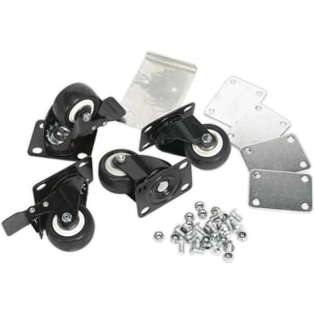 Sealey AP8CA 4 Piece Castor Wheel Kit for Tool Boxes