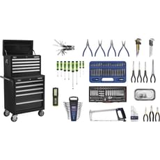 Sealey Superline Pro 10 Drawer Roller Cabinet and Tool Chest + 147 Piece Tool Kit