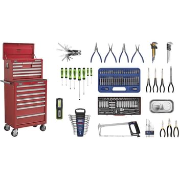 Sealey Superline Pro 15 Drawer Roller Cabinet and Tool Chest + 147 Piece Tool Kit