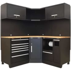 Sealey Premier MSS Oak Worktop Corner Storage System Combo