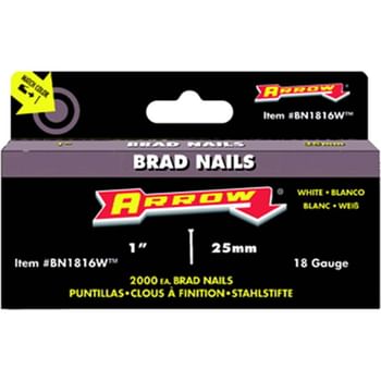 Arrow White Head 18 Gauge Brad Nails