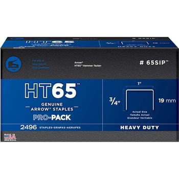 Arrow HT65 Stainless Steel Wide Crown Staples