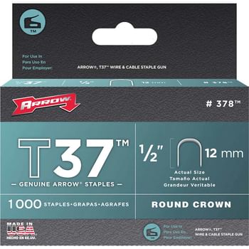 Arrow T37 Round Crown Staples