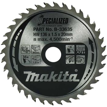 Makita SPECIALIZED Cordless Circular Saw Blade for Wood Cutting