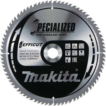 Makita SPECIALIZED Efficut Circular Saw Blade for Wood Cutting Makita SPECIALIZED Efficut Circular Saw Blade for Wood Cutting