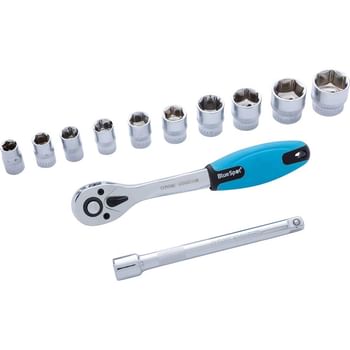 BlueSpot 11 Piece 3/8" Drive Hex Socket Set Metric