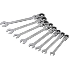 BlueSpot 8 Piece Flexible Ratchet Spanner Set Metric