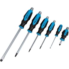 BlueSpot 6 Piece Hex Bolster Phillips and Slotted Screwdriver Set BlueSpot 6 Piece Hex Bolster Phillips and Slotted Screwdriver Set