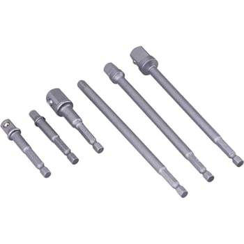 Blue Spot 6 Piece 1/4" Hex Shank Square Drive Socket Adaptor Set