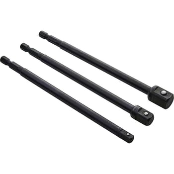 BlueSpot 3 Piece 1/4" Hex Long Reach Impact Socket Adaptor Set
