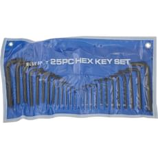 BlueSpot 25 Piece Hexagon Allen Key Pouch Set Metric and Imperial BlueSpot 25 Piece Hexagon Allen Key Pouch Set Metric and Imperial