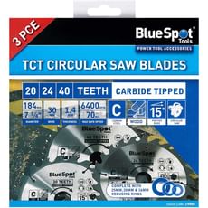 Bluespot 3 Piece Circular Saw Blade Set 184mm