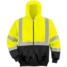 Portwest Hi Vis Two Tone Zipped Hoodie