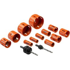 Bahco 14 Piece Plumbers Bi Metal Holesaw Set Bahco 14 Piece Plumbers Bi Metal Holesaw Set