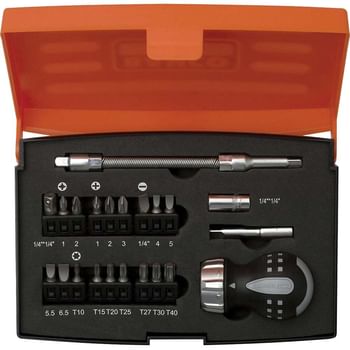 Bahco 808050-S22 22 Piece Stubby Ratchet Screwdriver and Bit Set