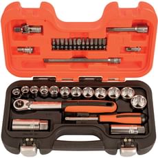 Bahco 34 Piece 3/8" Drive Socket and Screwdriver Bit Set Metric Bahco 34 Piece 3/8" Drive Socket and Screwdriver Bit Set Metric