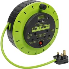 Sealey Cable Extension Reel Cassette 2 x 240v and 2 x USB