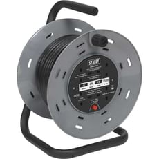 Sealey 4 Socket Heavy Duty Cable Extension Reel 240v