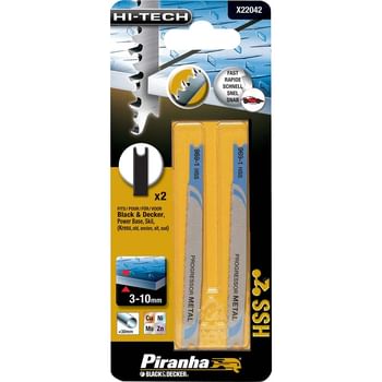 Black and Decker X22042 Piranha Hi Tech Metal / Progressor U Shank Jigsaw Blades