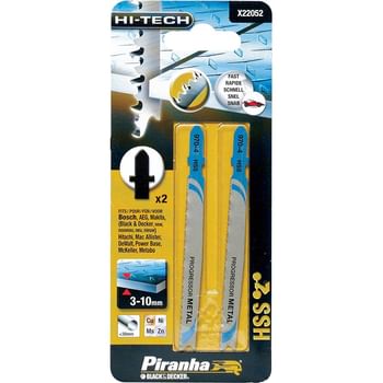 Black and Decker X22052 Piranha Hi Tech Metal / Progressor T Shank Jigsaw Blades
