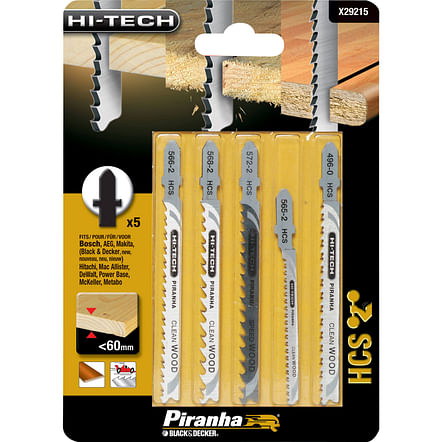 Black and Decker X22013 Piranha Metal HSS U Shank Jigsaw Blades