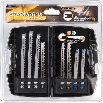 Black and Decker X88301 Piranha 8 Piece Hi Tech General Purpose U Shank Jigsaw Blade Set