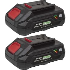Sealey BK02 20v Cordless SV20V Li-ion Battery 2ah Pack of 2 Sealey BK02 20v Cordless SV20V Li-ion Battery 2ah Pack of 2