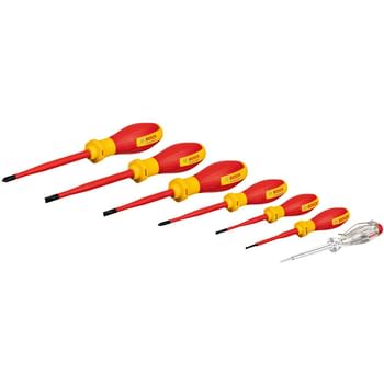 Bosch 7 Piece VDE Insulated Slotted / Phillips Screwdriver Set