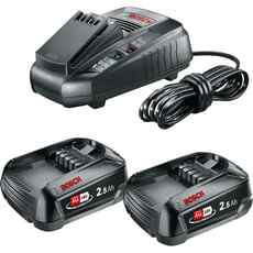 Bosch Genuine GREEN P4A 18v Cordless Li-ion Twin Battery 2.5ah and Fast Charger Bosch Genuine GREEN P4A 18v Cordless Li-ion Twin Battery 2.5ah and Fast Charger
