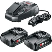 Bosch Genuine GREEN P4A 18v Cordless Li-ion Twin Battery 1.5ah and Fast Charger 