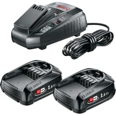 Bosch Genuine GREEN P4A 18v Cordless Li-ion Twin Battery 1.5ah and Fast Charger Bosch Genuine GREEN P4A 18v Cordless Li-ion Twin Battery 1.5ah and Fast Charger