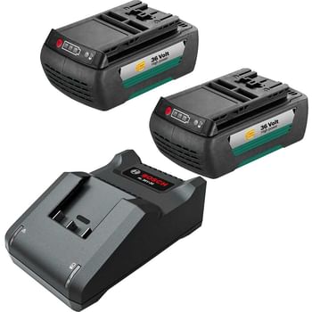 Bosch Genuine GREEN 36v Cordless Li-ion Twin Battery 1.3ah and Charger