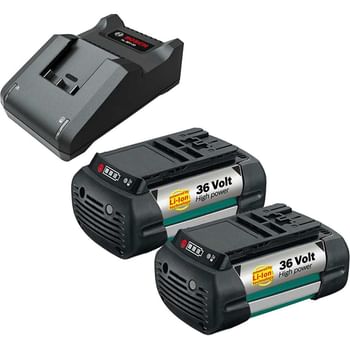 Bosch Genuine GREEN 36v Cordless Twin Battery 2.6ah and Charger