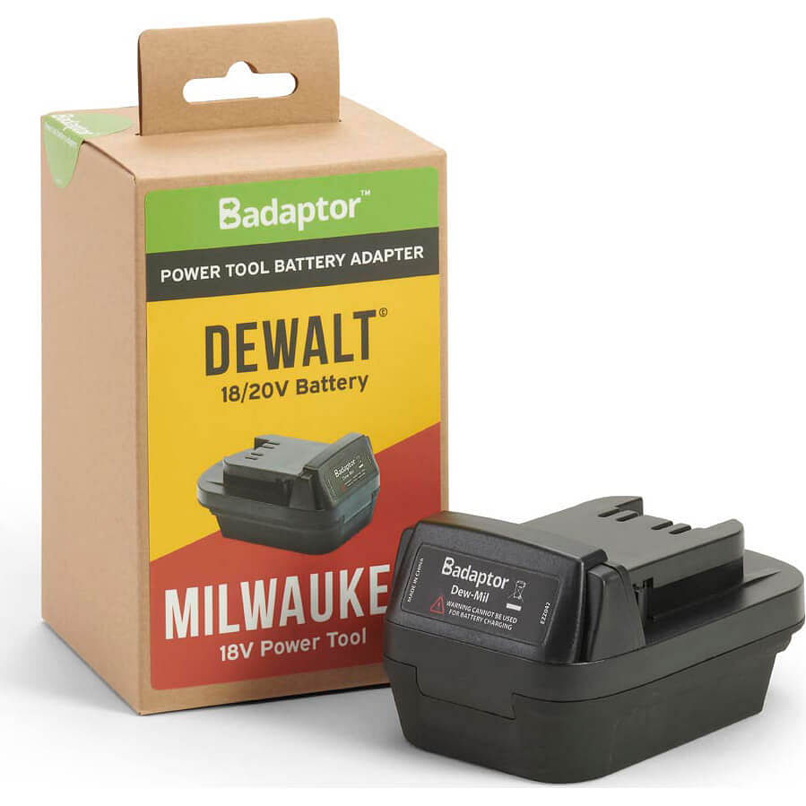 Badaptor Battery Adaptor DeWalt 18v Battery to Milwaukee Power