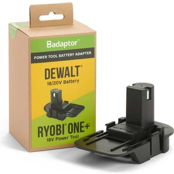 Badaptor Battery Adaptor DeWalt 18v Battery to Ryobi One+ Power Tools
