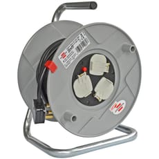 Brennenstuhl AK 260 Dust Protected 3 Socket Cable Extension Reel 240v